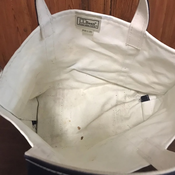 Vintage LL Bean Boat and Tote Bag RARE SNOW FLAKE PRINT Martha’s Vineyard USA - Picture 3 of 4
